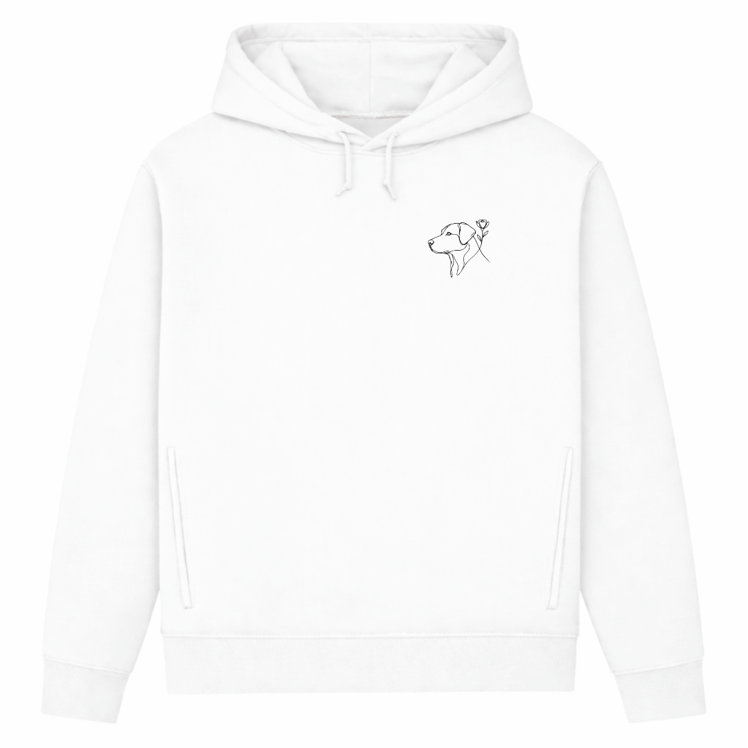 Paw & Flower Vibes– Hoodie aus Bio-Baumwolle für Damen
