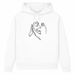 Wahre Liebe Stehohren– Hoodie aus Bio-Baumwolle für Damen