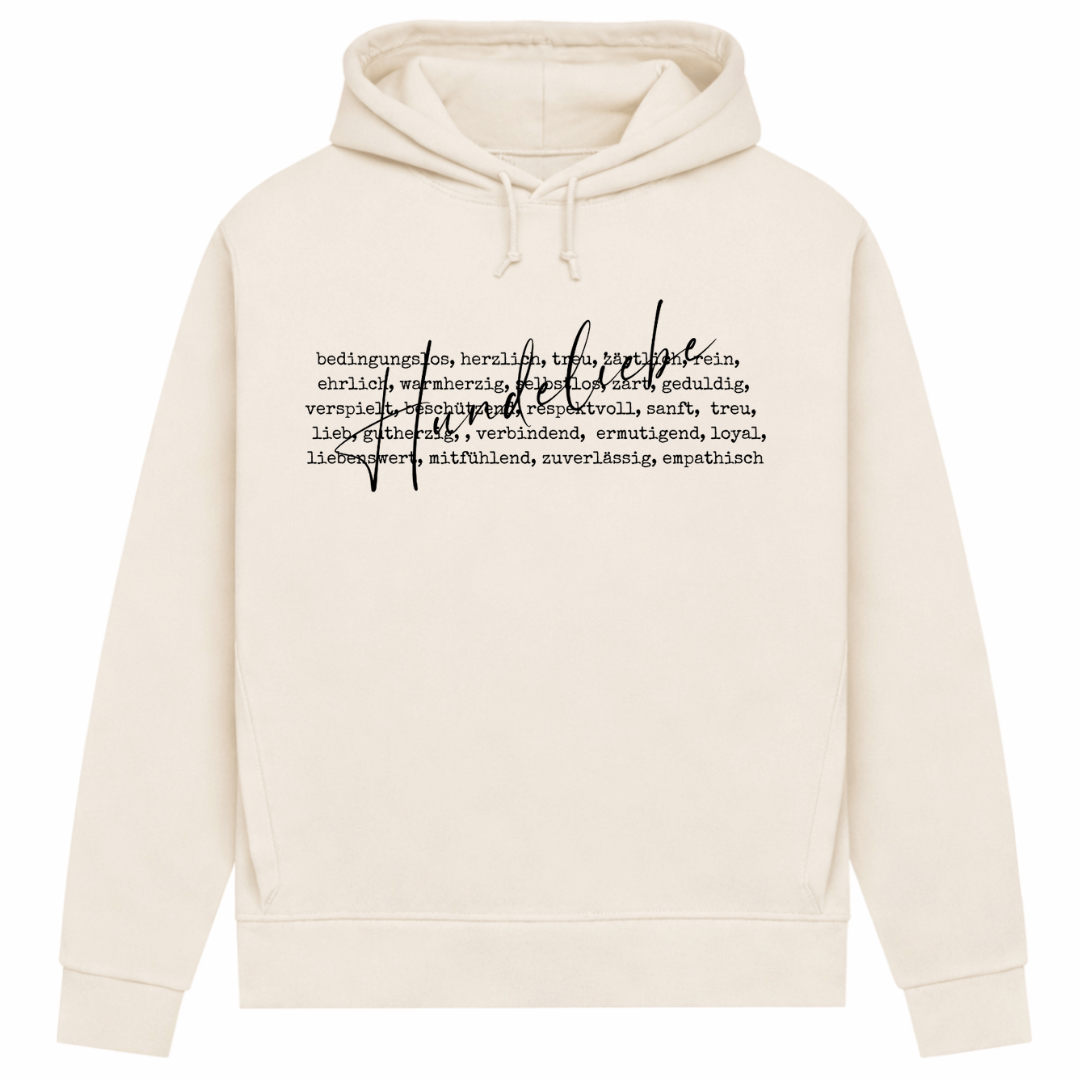 Hunde Liebe ist...– Hoodie aus Bio-Baumwolle für Damen