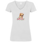 Flower Labrador - V-Shirt für Damen