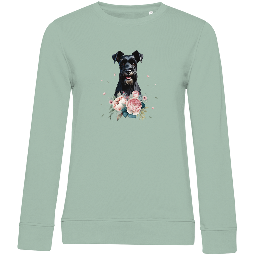 Flower Schnauzer - Bio-Sweatshirt für Damen