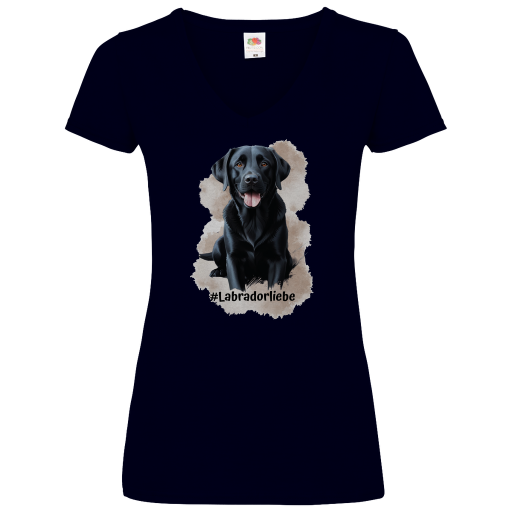 Labradorliebe - V-Shirt für Damen