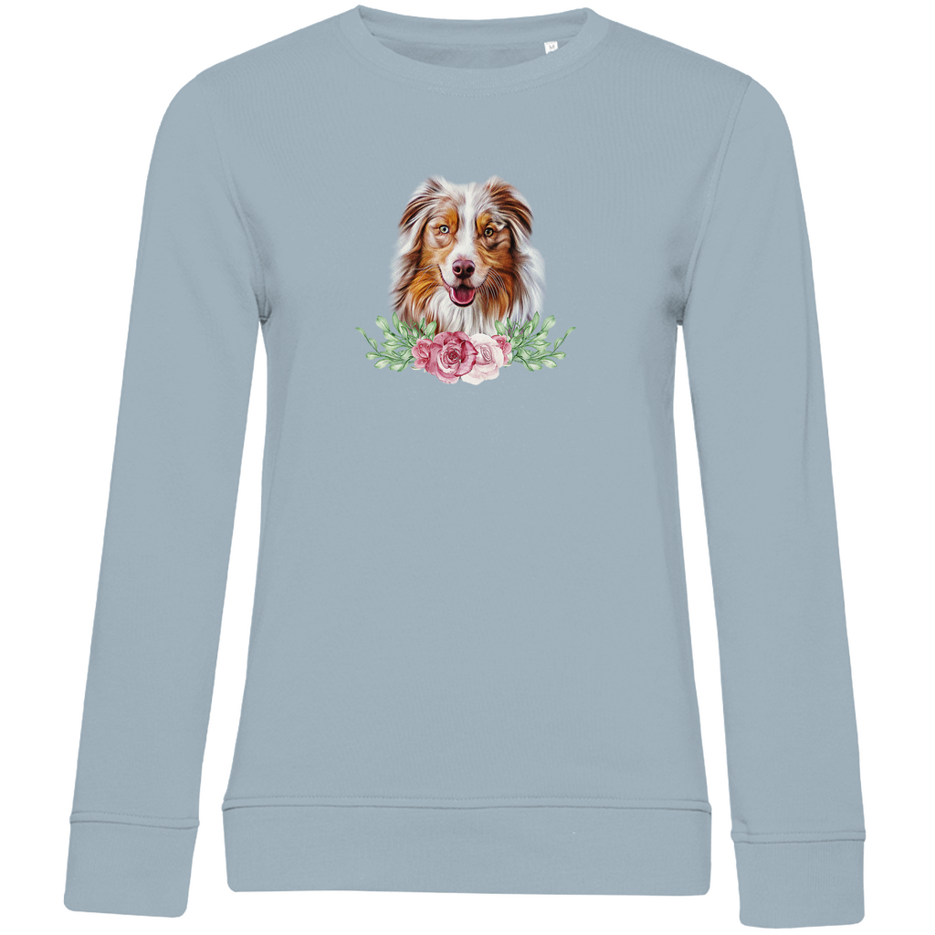 Flower Australian Shepherd - Bio-Sweatshirt für Damen