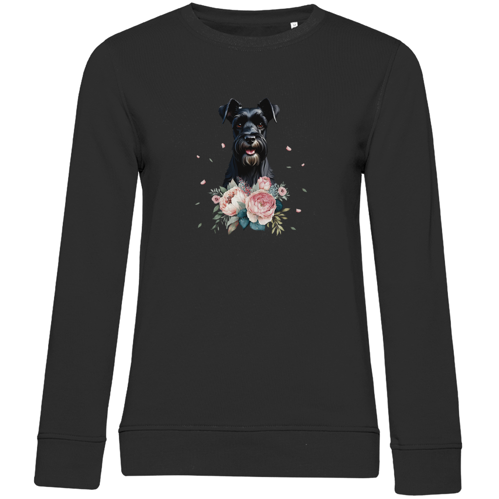 Flower Schnauzer - Bio-Sweatshirt für Damen