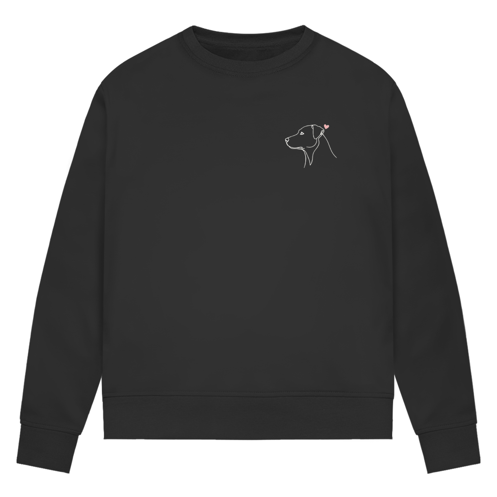 Treues Herz - Bio-Sweatshirt für Damen |Brustmotiv