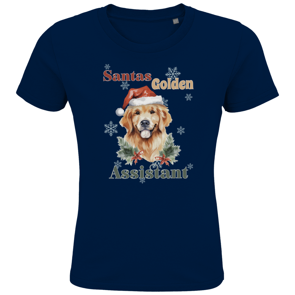 Santas Golden Assistant - Bio T-Shirt für Kinder