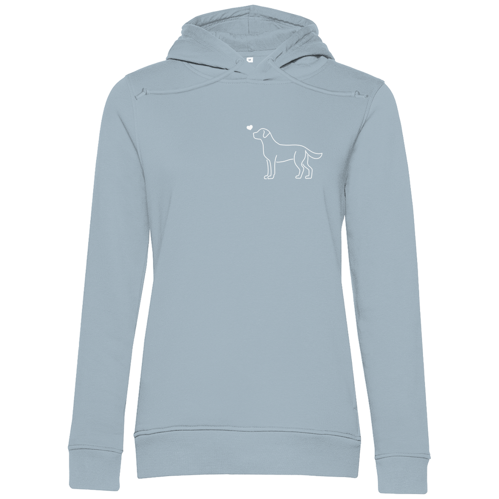 Labrador mit Herz - Bio-Hoodie für Damen