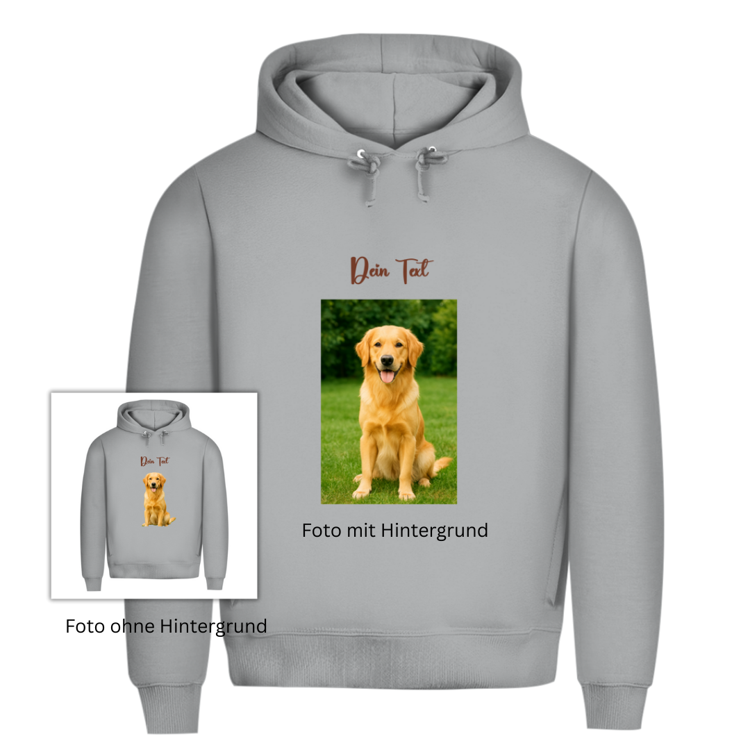 Personalisierter Hoodie mit Foto & Wunschtext – für Herren