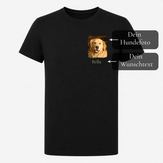 Hunde T-Shirt für Herren mit Foto & Name | Personalisiert