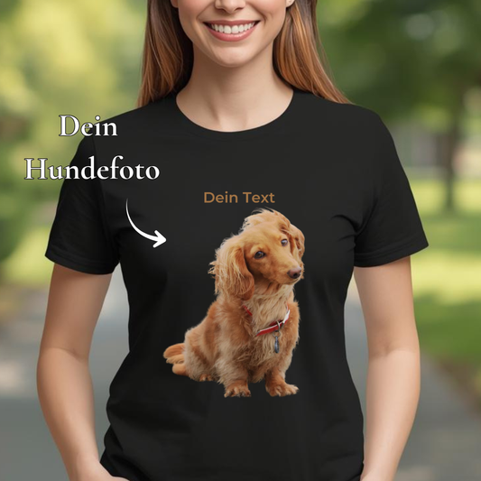Hunde T-Shirt für Damen mit Foto – Hintergrund wird entfernt