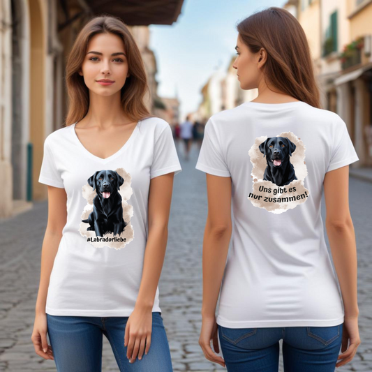 Labradorliebe - V-Shirt für Damen