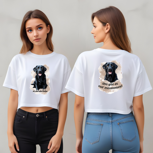 Labradorliebe - Oversize Crop Top für Damen