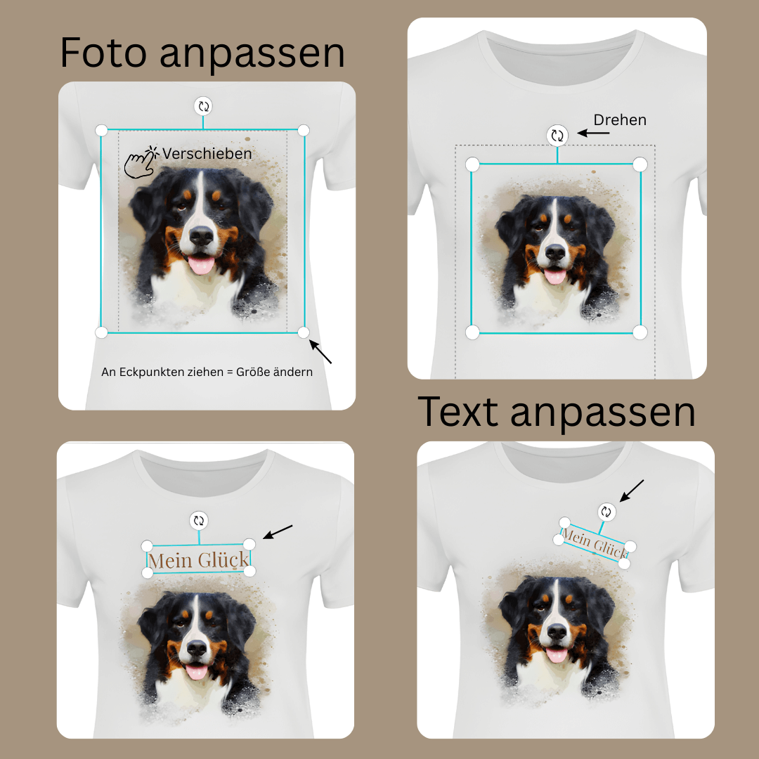 Dein Foto & Dein Text - Bio-Hoodie für Herren