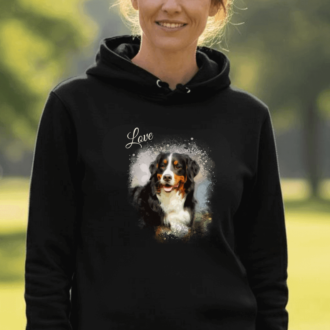 Dein Foto & Dein Text - Bio-Hoodie für Damen