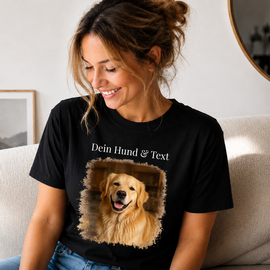 Personalisiertes Hunde T-Shirt für Damen mit Foto