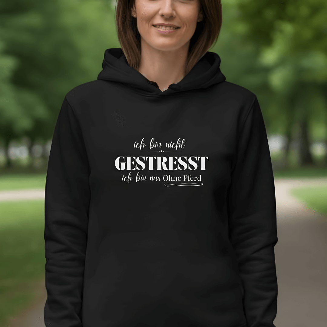 Ohne Pferd - Bio-Hoodie für Damen