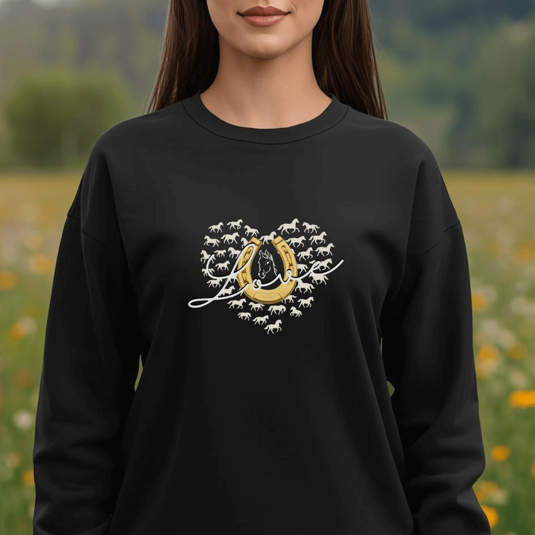 Hufeisenliebe - Bio-Sweatshirt für Damen