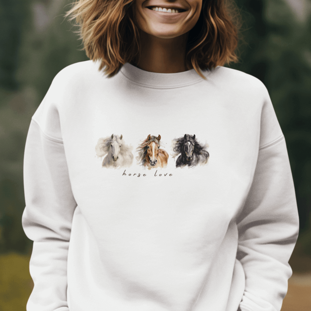 Horse Love - Bio-Sweatshirt für Damen