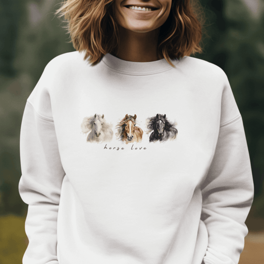 Horse Love - Bio-Sweatshirt für Damen