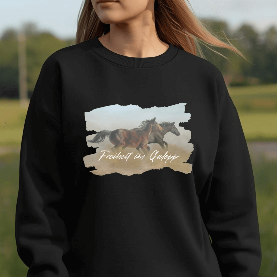 Freiheit im Galopp - Bio-Sweatshirt für Damen