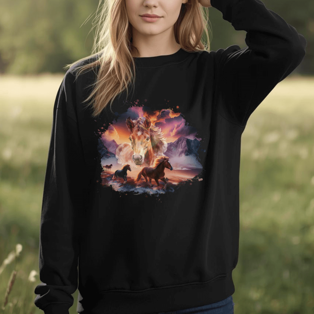Magie der Pferde - Bio-Sweatshirt für Damen