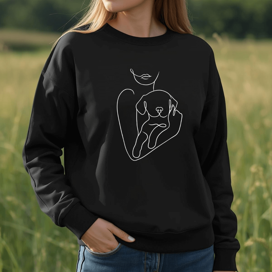 Welpenliebe – Bio-Sweatshirt für Damen