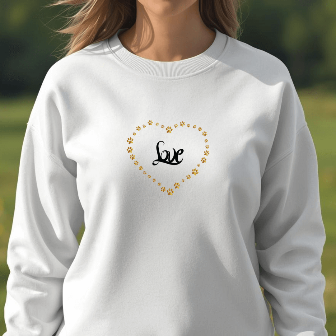 Pfötchenherz - Bio-Sweatshirt für Damen