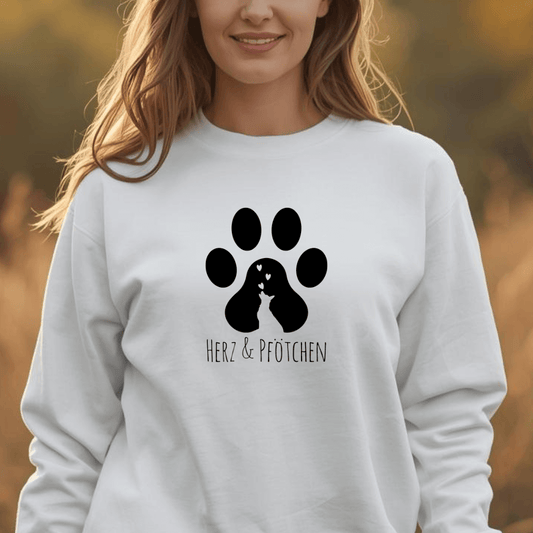 Herz und Pfötchen - Bio-Sweatshirt für Damen