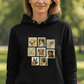 Briefmarken – Hoodie aus Bio-Baumwolle für Damen