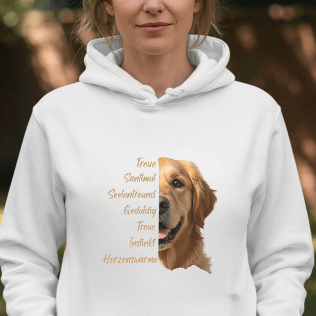 Golden Retriever– Hoodie aus Bio-Baumwolle für Damen