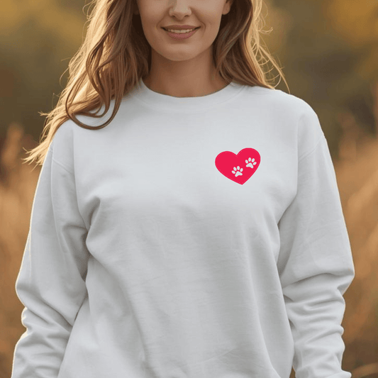 Pfötchen Im Herz – Bio-Sweatshirt für Damen