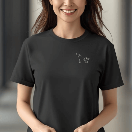 Labrador mit Herz - T-Shirt für Damen