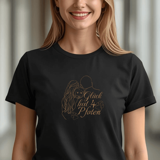 Vier Pfoten - T-Shirt für Damen