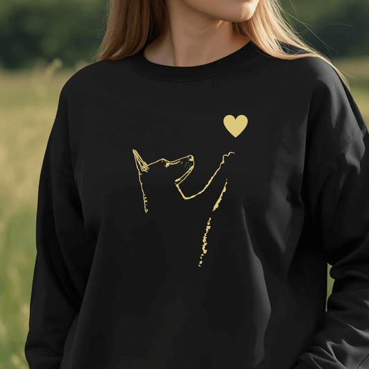 Liebe Hund – Wahre Liebe – Bio-Sweatshirt für Damen