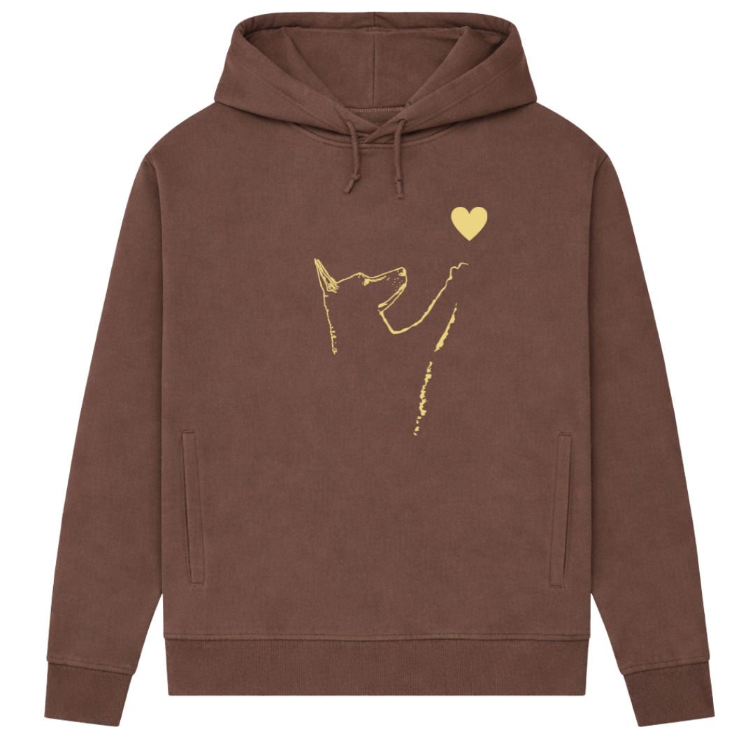 Liebe Hund – Hoodie aus Bio-Baumwolle für Damen