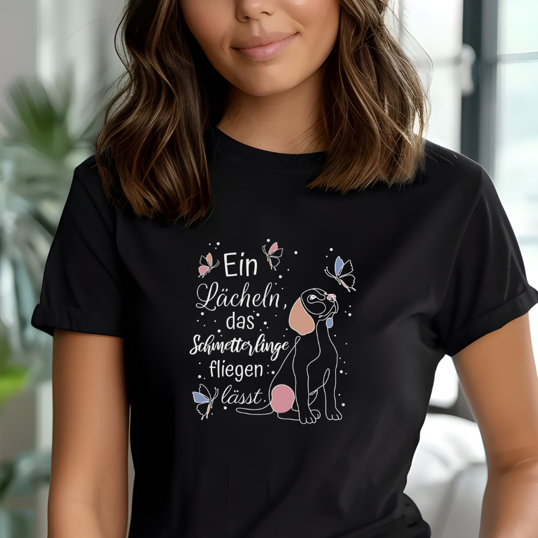 Ein Lächeln - V-Shirt für Damen