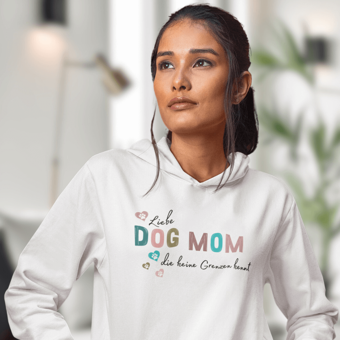 Liebe ohne Grenzen - Bio Hoodie Dog Mom