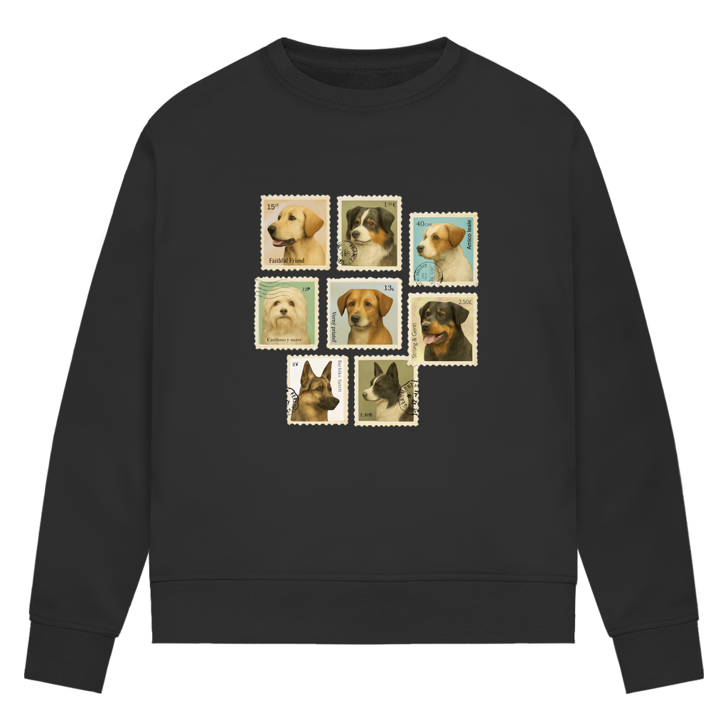 Briefmarken - Bio-Sweatshirt für Damen