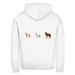 Pferde Trio - Zipper-Hoodie Unisex | Rückendruck