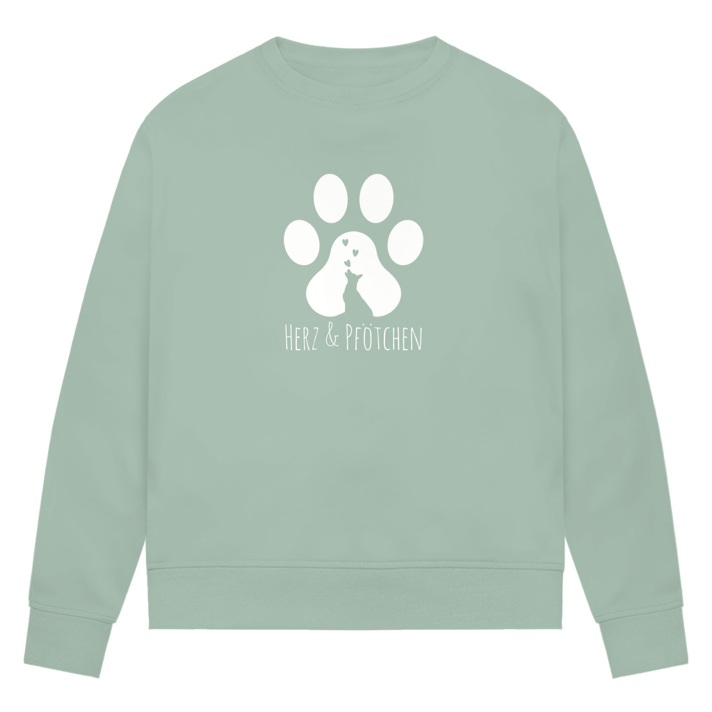 Herz und Pfötchen - Bio-Sweatshirt für Damen