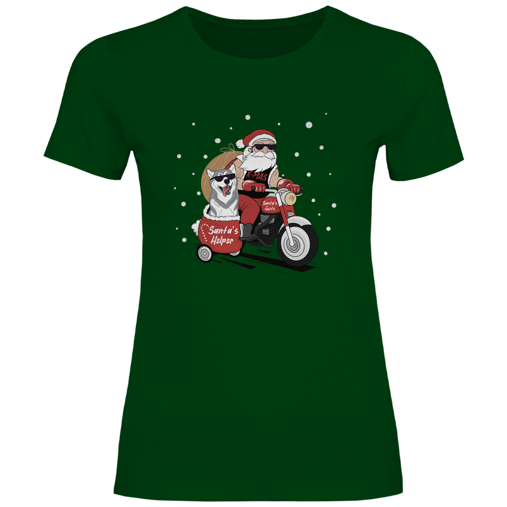 Biker Santa - T-Shirt für Damen-Weihnachten