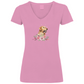 Flower Labrador - V-Shirt für Damen