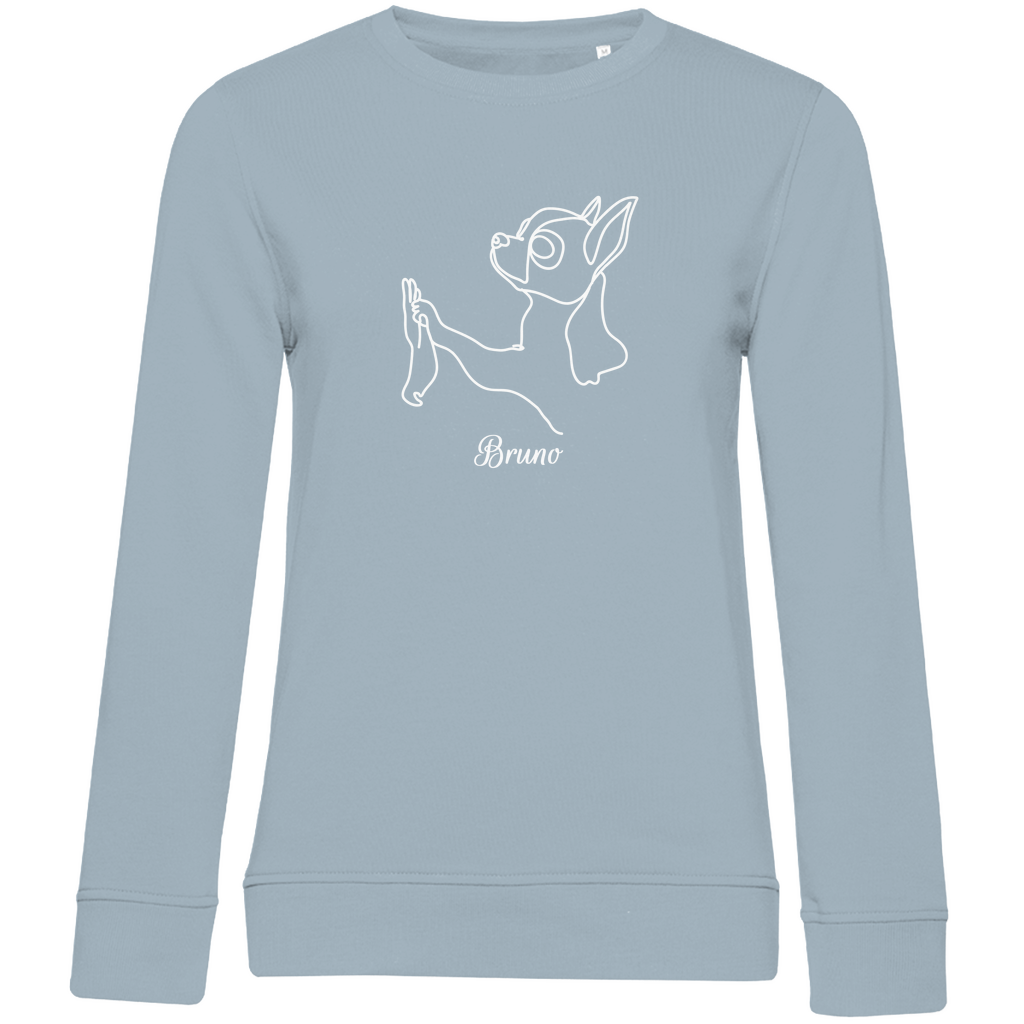 Chihuahua Team- Bio-Sweatshirt für Damen-Dein Wunschtext