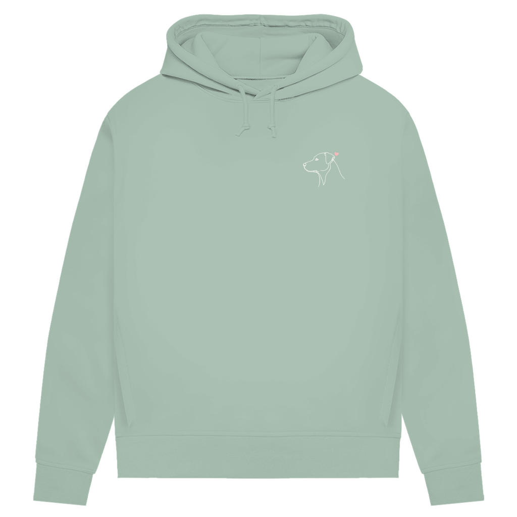 Treues Herz - Bio-Hoodie für Damen |Brustmotiv