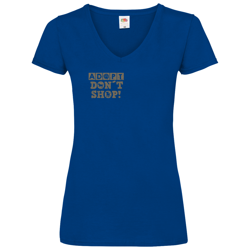 Strays of Streets Adopt Don´t Shop V-Shirt für Frauen