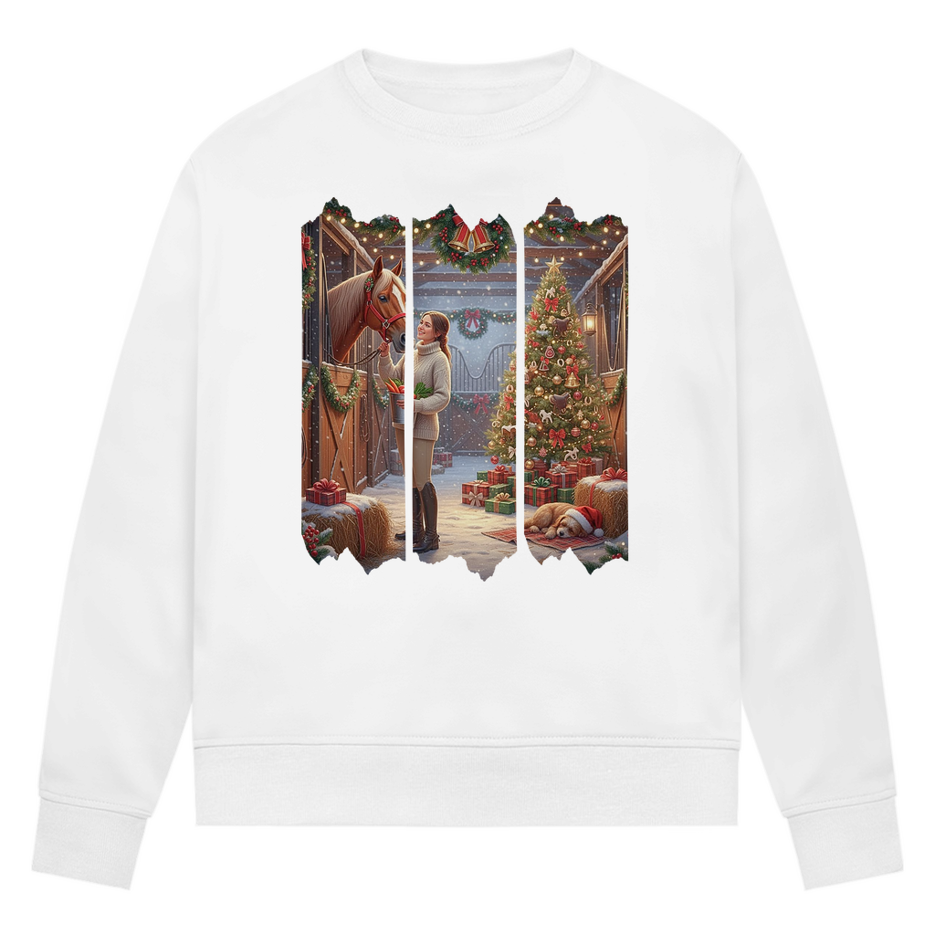 Weihnachtszauber im Stall - Bio-Sweatshirt für Damen
