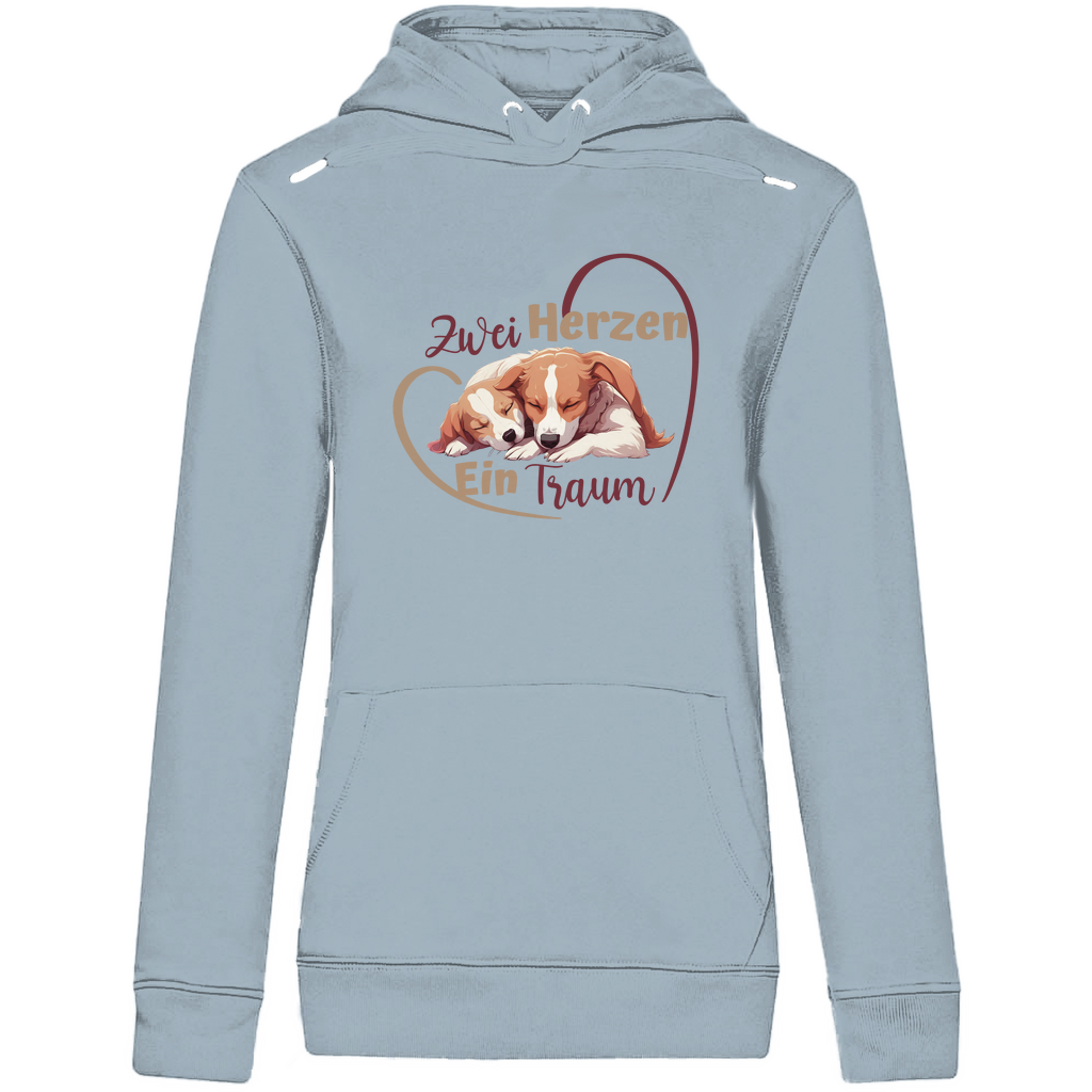 Zwei Herzen - Bio-Hoodie für Damen