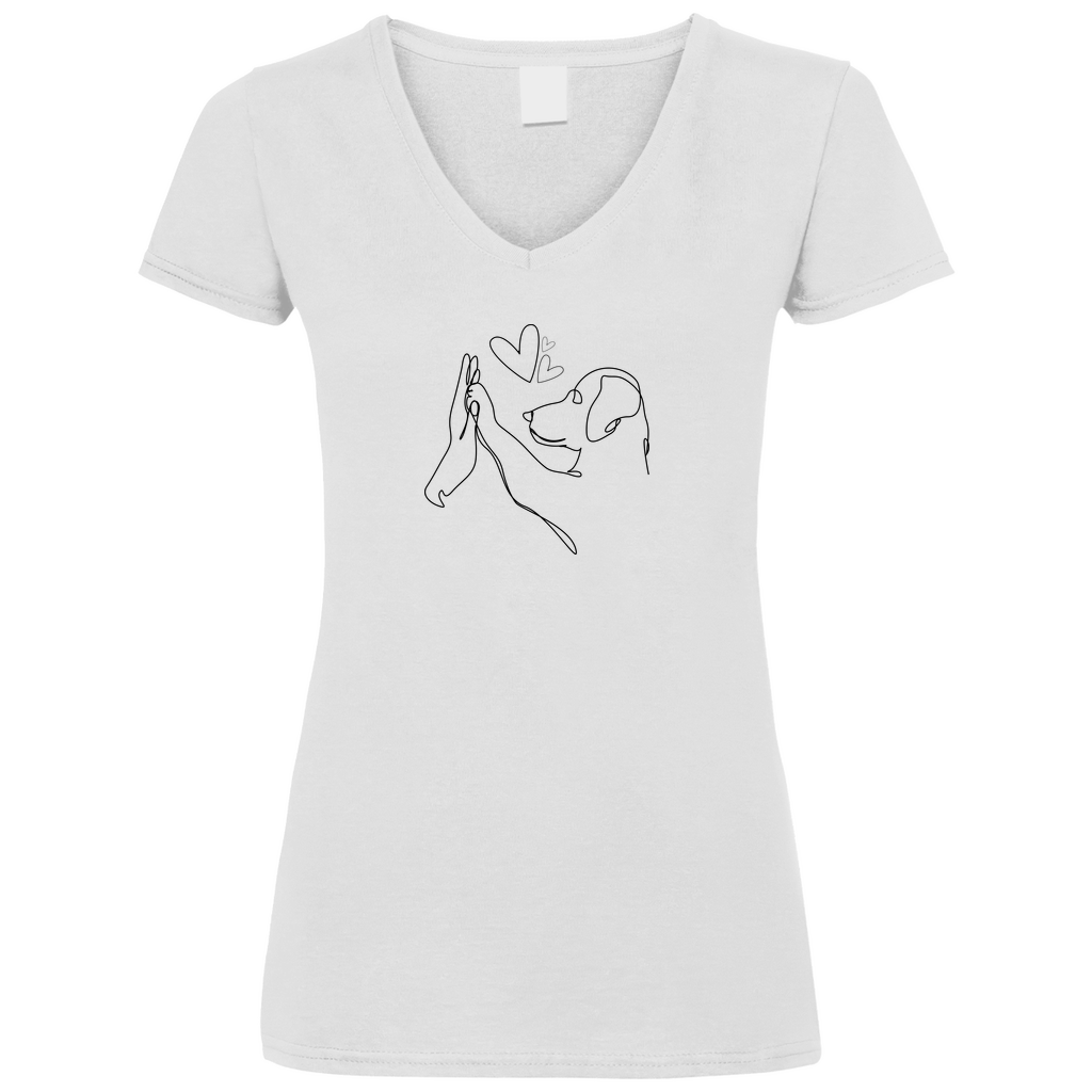 Wahre Liebe - V-Shirt für Damen