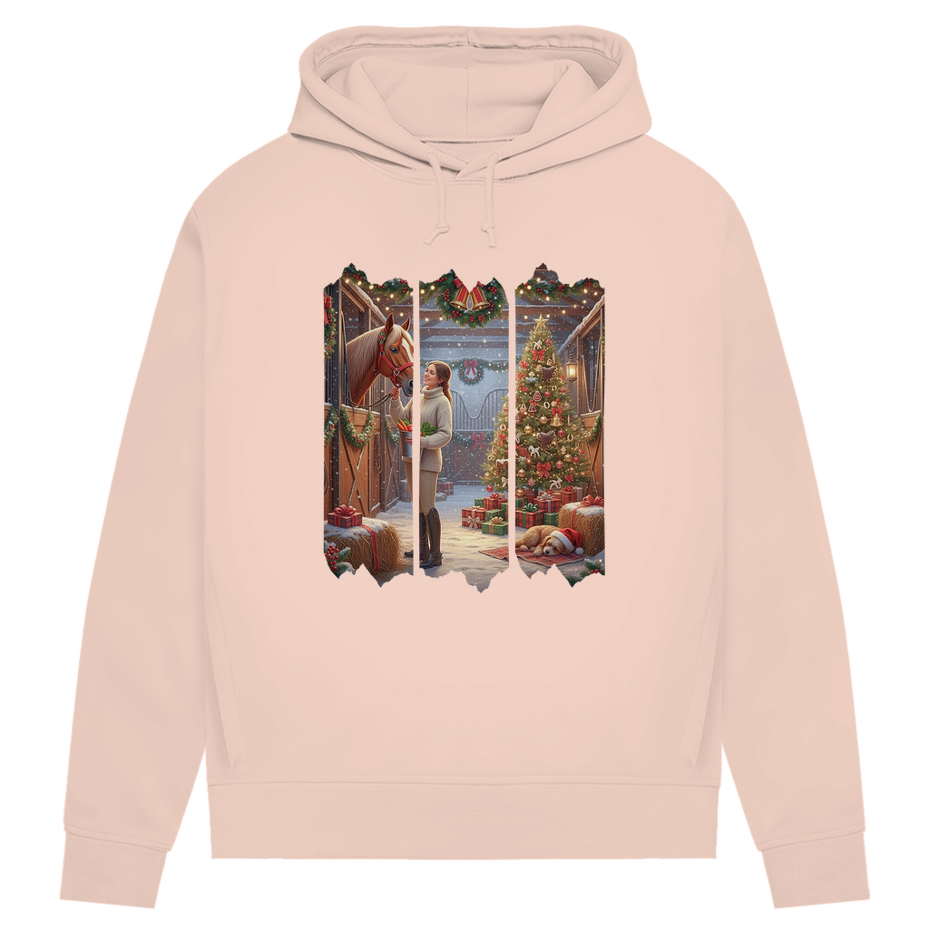 Weihnachtszauber im Stall - Bio-Hoodie für Damen