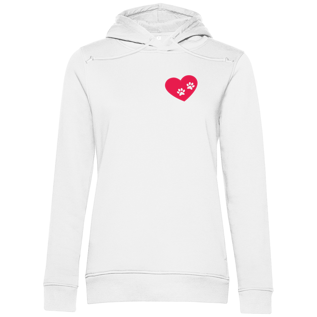 Pfötchen Im Herz - Bio-Hoodie für Damen